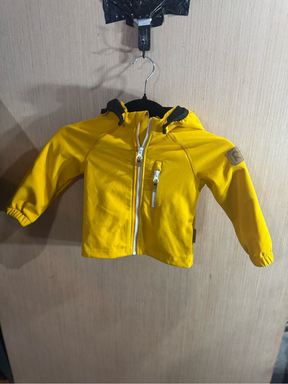 Reima Fleece Line Bright Yellow Waterproof Hooded Jacket Size 18-24 Months